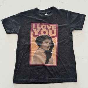Star Wars Valentine's Day Princess Leia I Love You Vintage T-Shirt YM